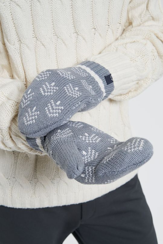 Knitted warm mittens FOREST MOOD 2 | GREY/MELANGE | Audimas
