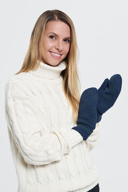 Knitted warm mittens FOREST MOOD 3 | BLUE | Audimas