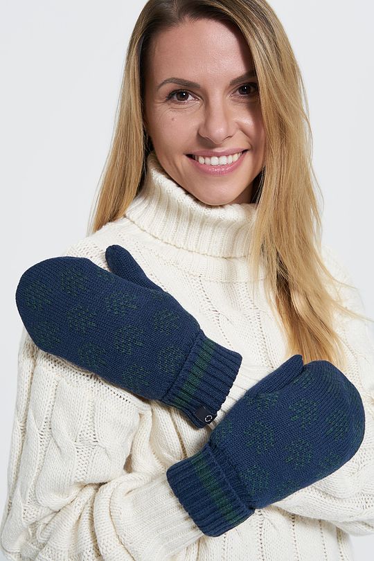 Knitted warm mittens FOREST MOOD 5 | BLUE | Audimas
