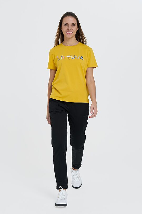 Cotton tee SURINK LIETUVĄ 5 | YELLOW/ORANGE | Audimas