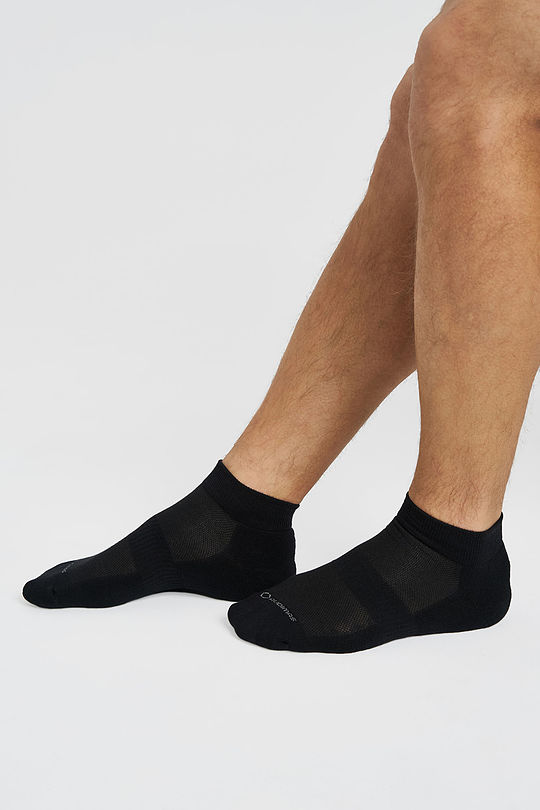 Short cotton fiber socks 4 | BLACK | Audimas