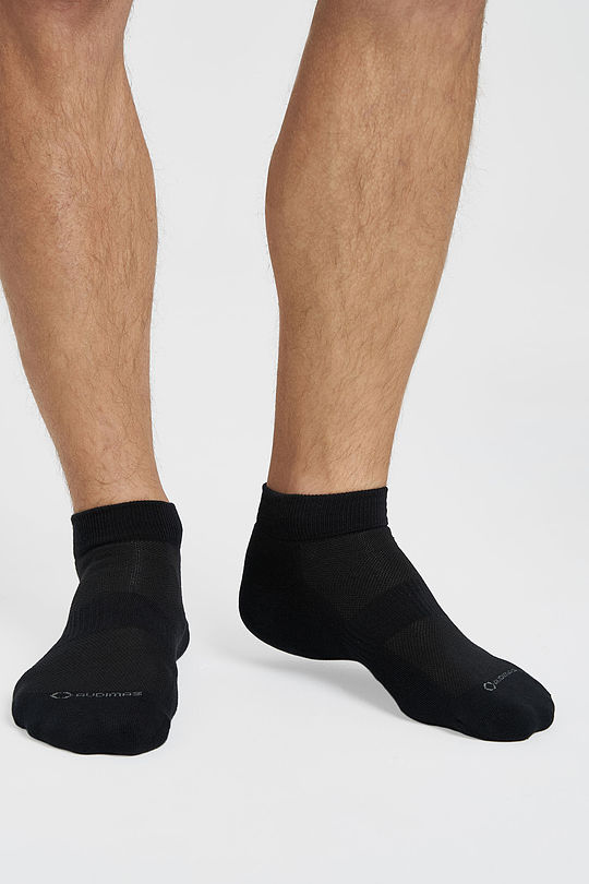 Short cotton fiber socks 2 | BLACK | Audimas
