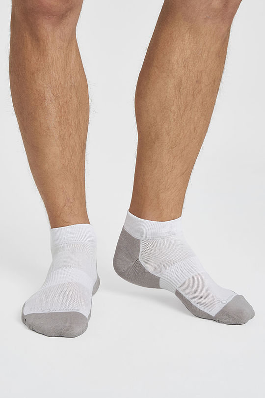 Short cotton fiber socks 2 | WHITE | Audimas