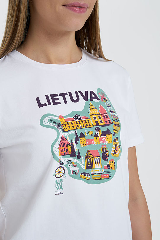 Cotton tee SURINK LIETUVĄ 3 | WHITE | Audimas