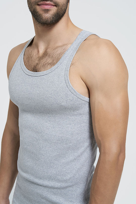 Organic cotton tank top 3 | GREY/MELANGE | Audimas