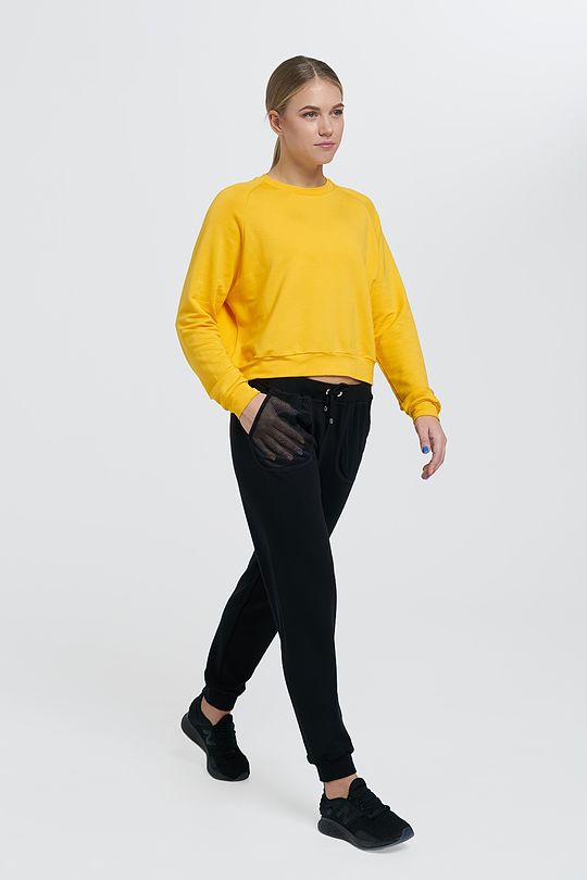 Stretch crop sweatshirt 4 | YELLOW/ORANGE | Audimas