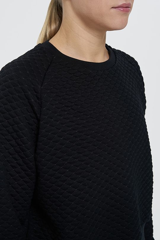 Stretch crop sweatshirt 3 | BLACK | Audimas