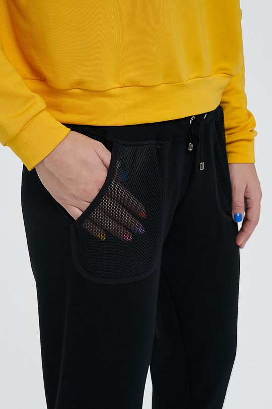Stretch versized sweatpants 3 | BLACK | Audimas