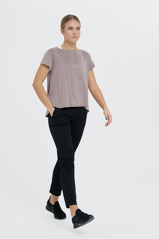 Oversized silk touch tee 5 | TAUPE | Audimas