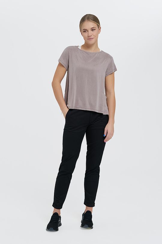 Oversized silk touch tee 6 | TAUPE | Audimas