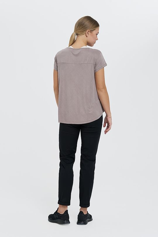 Oversized silk touch tee 7 | TAUPE | Audimas