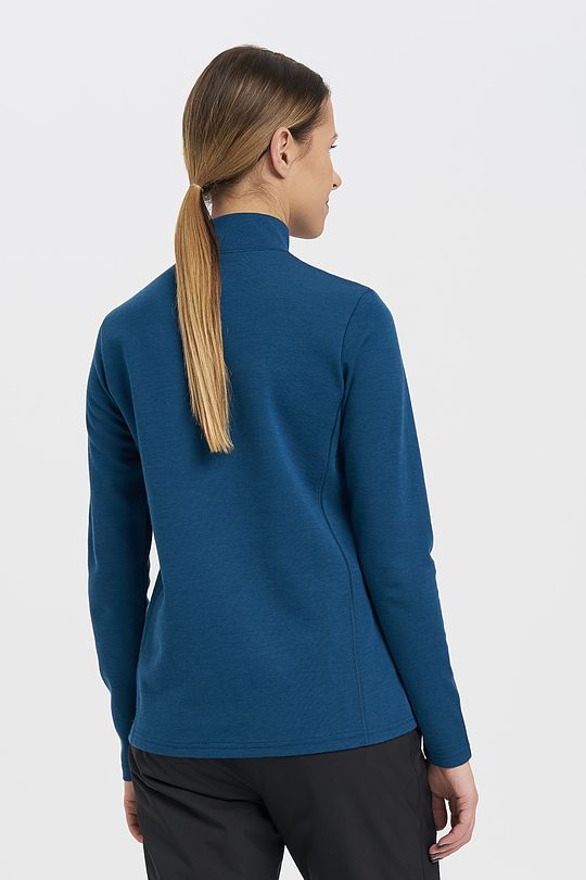 Merino wool mix half-zip jumper 2 | BLUE | Audimas