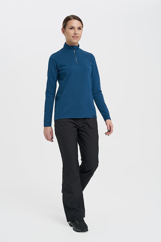 Merino wool mix half-zip jumper 4 | BLUE | Audimas