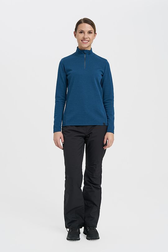 Merino wool mix half-zip jumper 5 | BLUE | Audimas