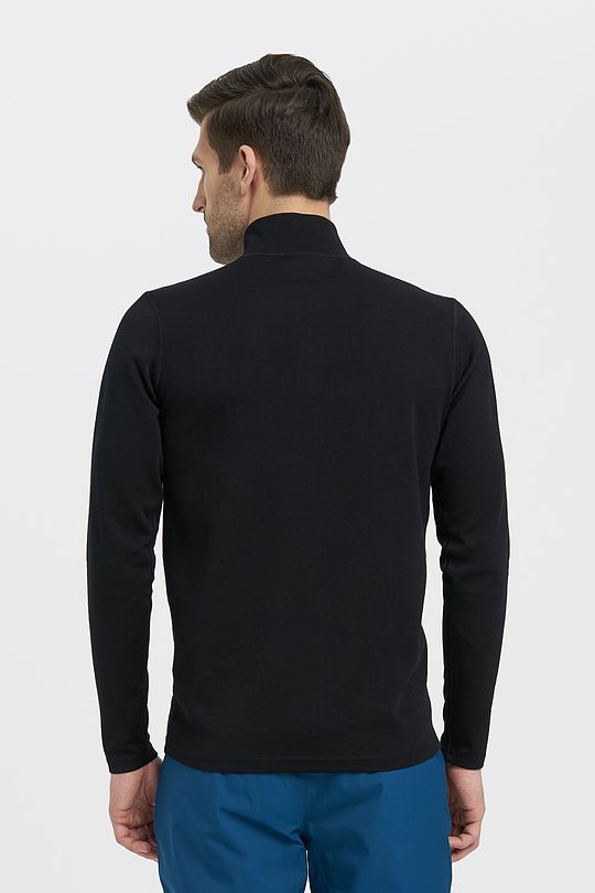 Merino wool mix half-zip jumper 2 | BLACK | Audimas