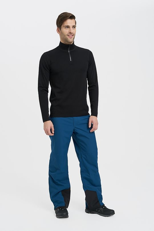 Merino wool mix half-zip jumper 5 | BLACK | Audimas