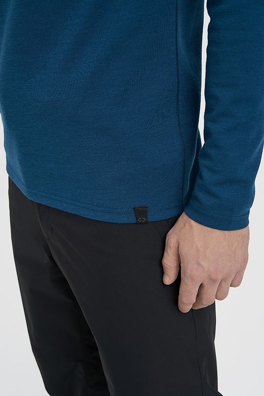 Merino wool mix half-zip jumper 4 | BLUE | Audimas