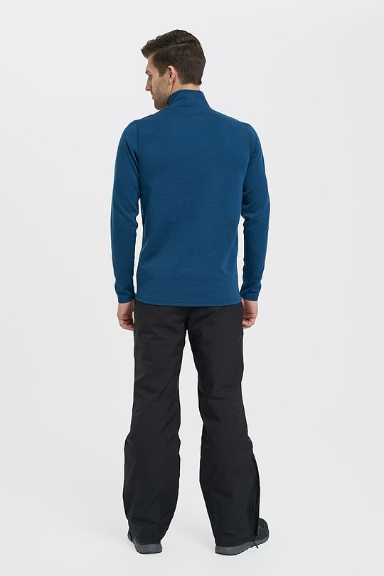 Merino wool mix half-zip jumper 7 | BLUE | Audimas