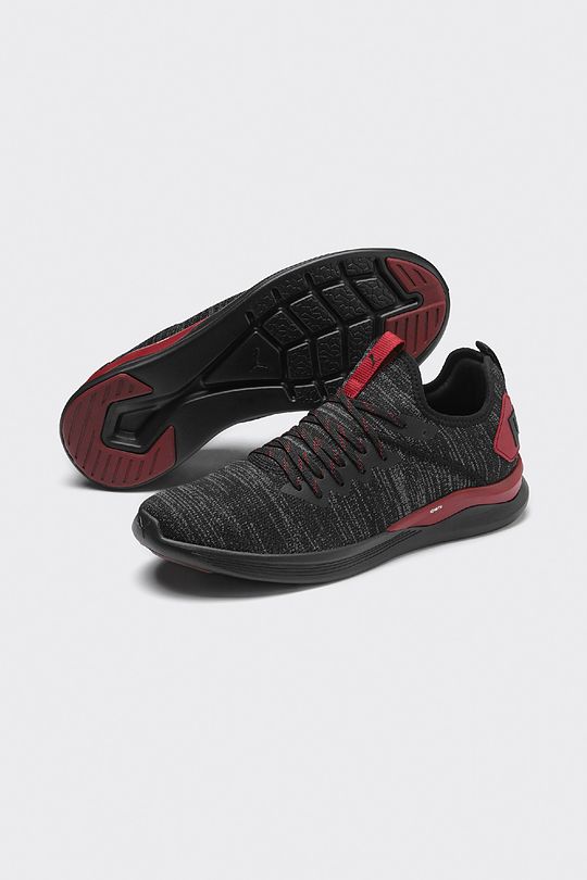 PUMA Men's  IGNITE Flash evoKNIT Sneaker 3 | BLACK/RHUBARB | Audimas