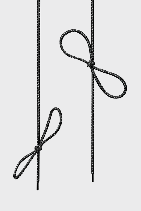 Elastic shoelaces LAST KNOT 100 cm 2 | BLACK | Audimas