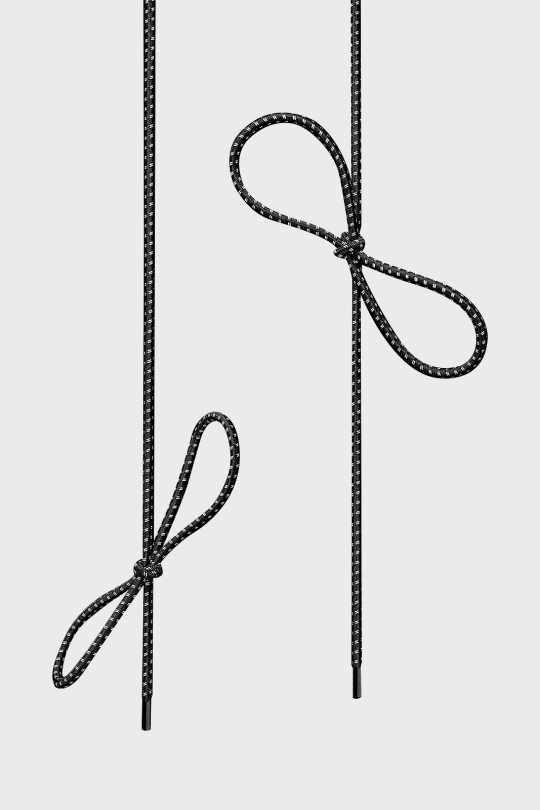 Elastic shoelaces LAST KNOT 50 cm 2 | BLACK | Audimas