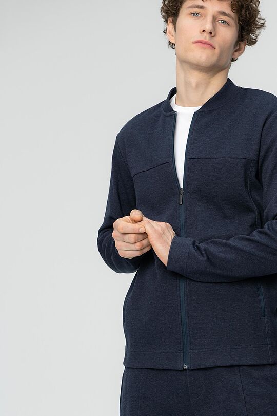 Cotton zip-through jacket 7 | BLUE | Audimas