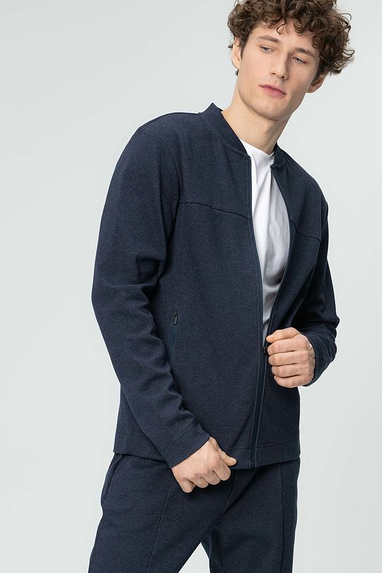 Cotton zip-through jacket 1 | BLUE | Audimas
