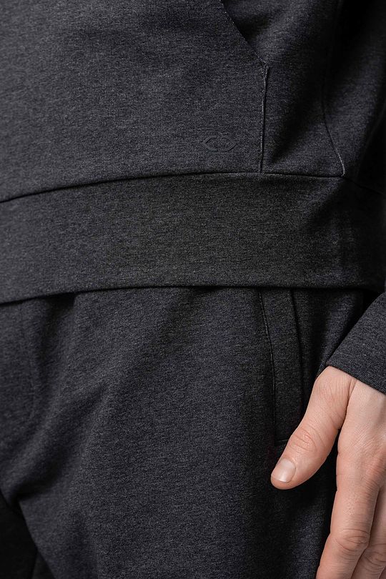 Strech cotton zip-through jacket 3 | GREY/MELANGE | Audimas