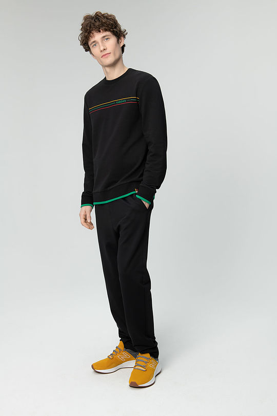 Stretch cotton sweatshirt 4 | BLACK | Audimas