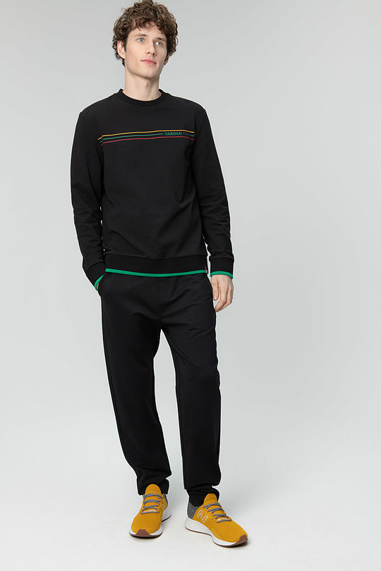 Stretch cotton sweatshirt 5 | BLACK | Audimas