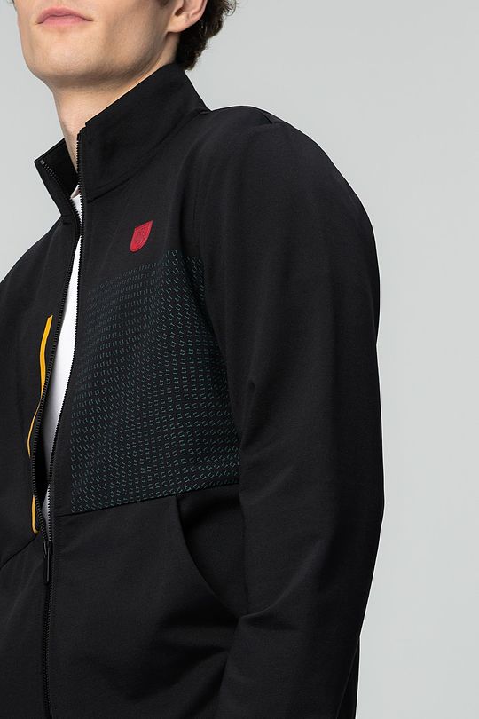 Zip-through stretch sweatshirt with cotton inside 3 | BLACK | Audimas