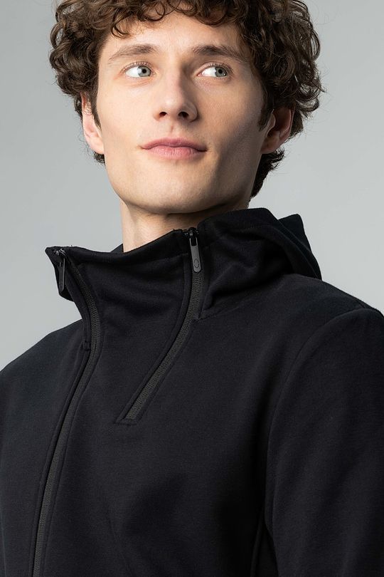 Soft inner surface zip-through hoodie 4 | BLACK | Audimas