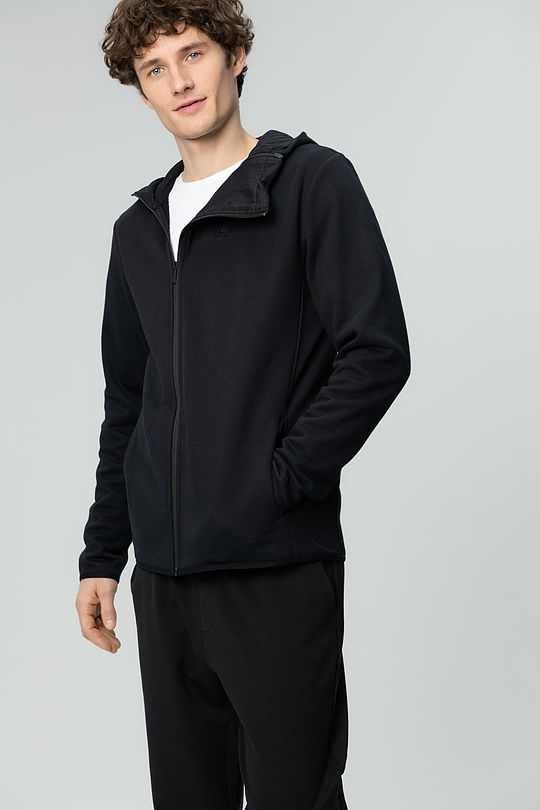 Soft inner surface zip-through hoodie 5 | BLACK | Audimas