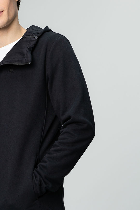 Soft inner surface zip-through hoodie 3 | BLACK | Audimas