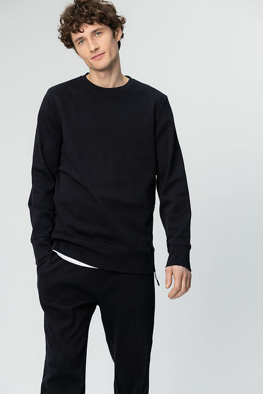 Cotton sweatshirt 1 | BLACK | Audimas