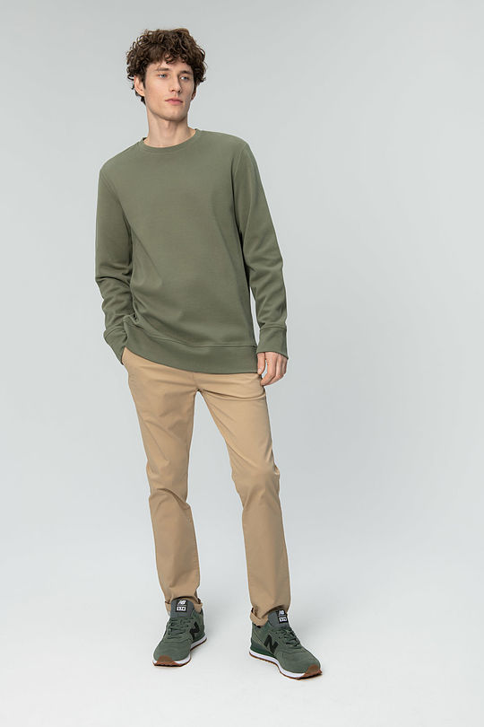 Cotton sweatshirt 5 | GREEN/ KHAKI / LIME GREEN | Audimas
