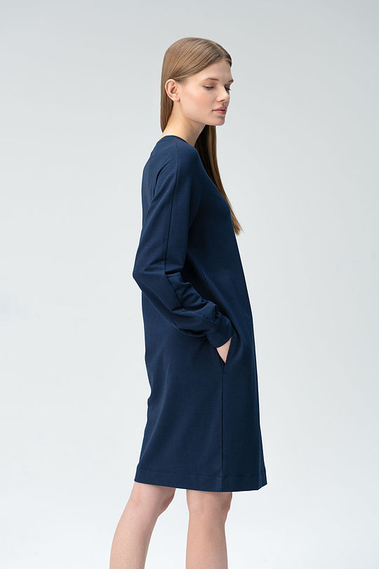 Soft surface modal long sleeve dress 2 | BLUE | Audimas