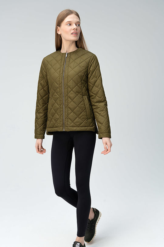 Long jacket with Thinsulate thermal insulation 4 | GREEN/ KHAKI / LIME GREEN | Audimas