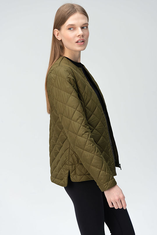 Long jacket with Thinsulate thermal insulation 1 | GREEN/ KHAKI / LIME GREEN | Audimas