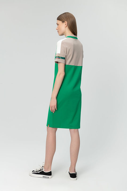 Soft surface modal polo dress 2 | GREEN/ KHAKI / LIME GREEN | Audimas