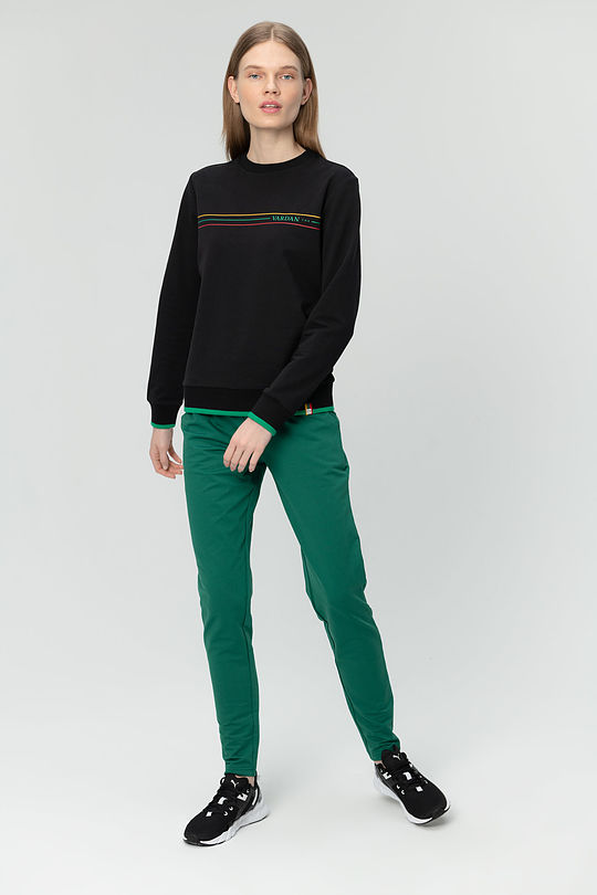 Stretch cotton sweatshirt 1 | BLACK | Audimas