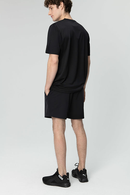 Medium lengh light stretch fabric shorts 2 | BLACK | Audimas