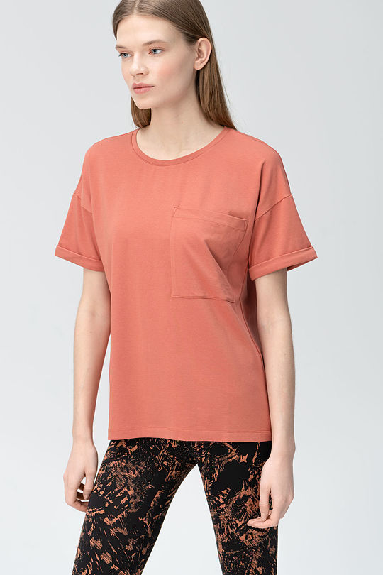 Oversized soft touch modal tee 4 | RED/PINK | Audimas