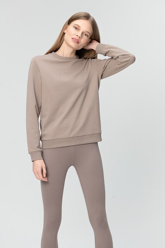 stretch cotton sweatshirt 1 | GREY/MELANGE | Audimas