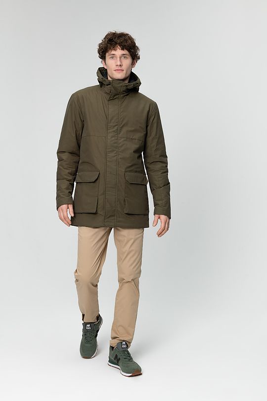 Lengthened jacket with Thermore thermal insulation 3 | GREEN/ KHAKI / LIME GREEN | Audimas