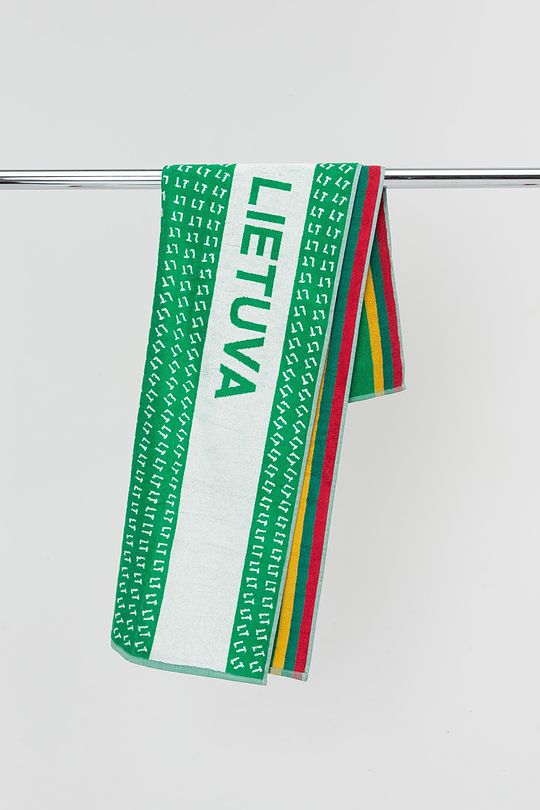 Terry cotton towel LIETUVA 68x130 cm 2 | JOLLY GREEN | Audimas