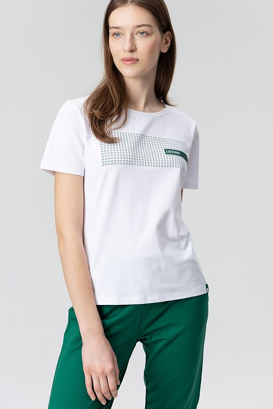 cotton tee with print 1 | WHITE | Audimas