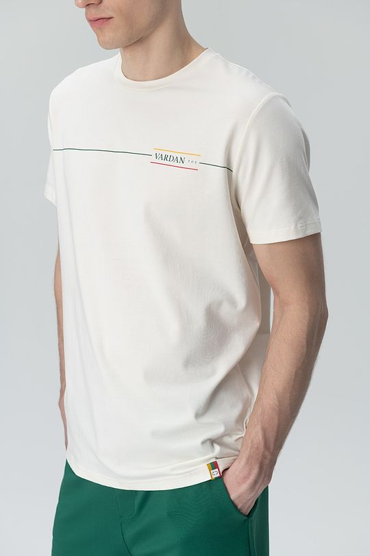 cotton tee with print 3 | WHITE | Audimas