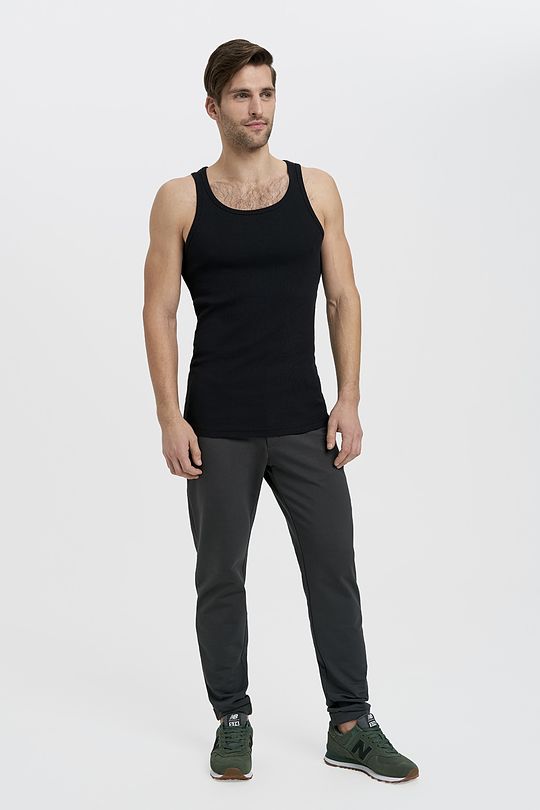 Organic cotton tank top 4 | BLACK | Audimas