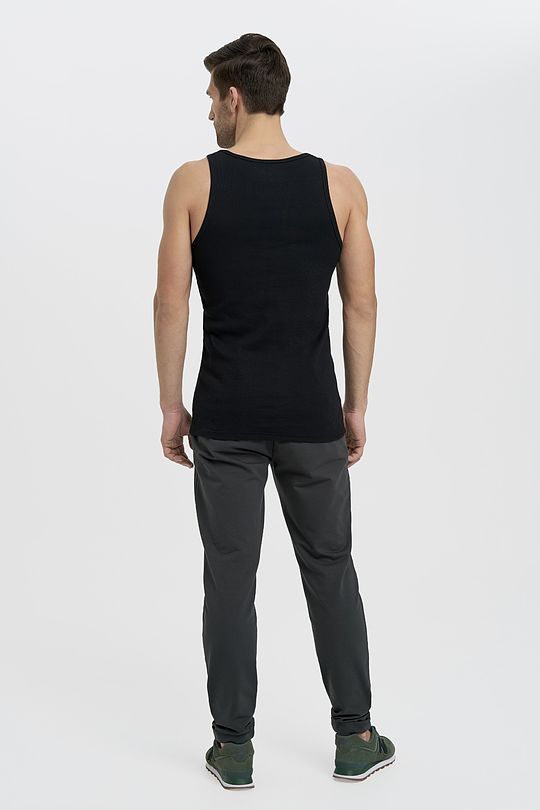 Organic cotton tank top 5 | BLACK | Audimas